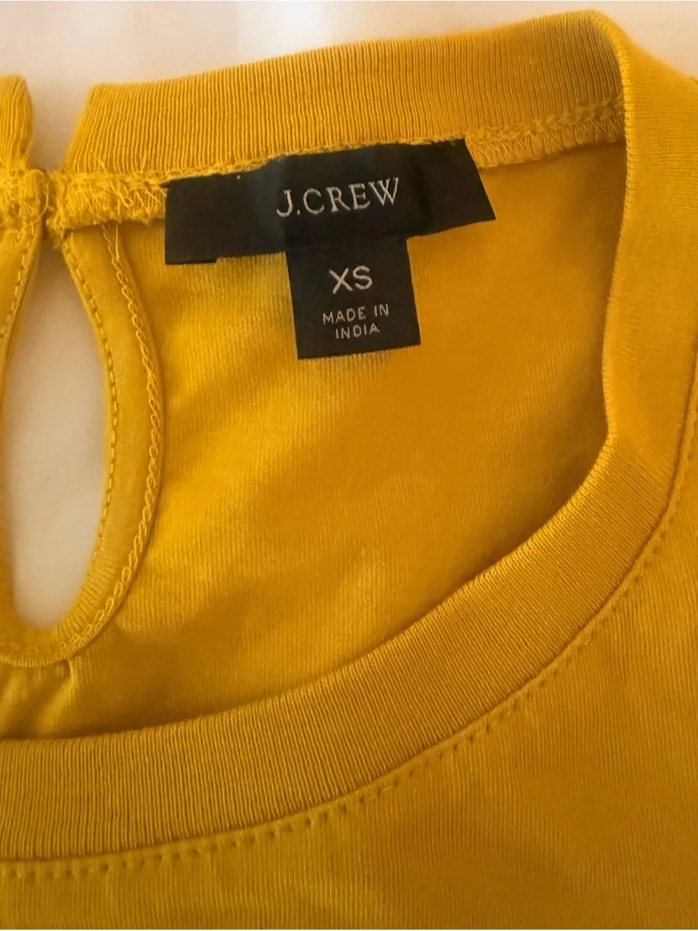 J. Crew size small Mustard Yellow Puff Sleeve Short Sleeve Tee